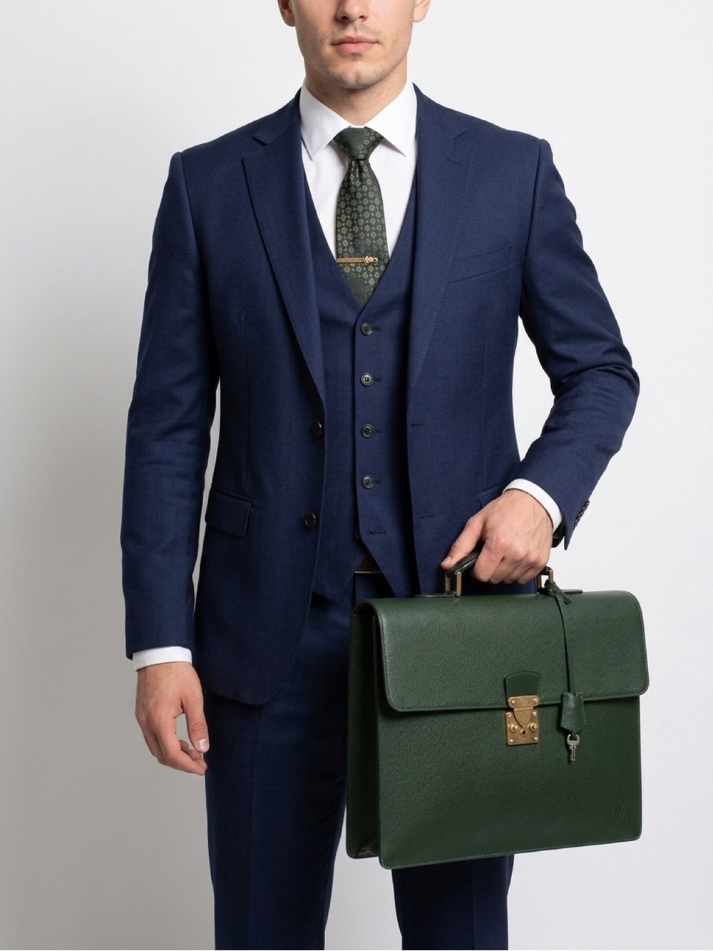 Authentic LV Green Taiga Laguito Briefcase 💼